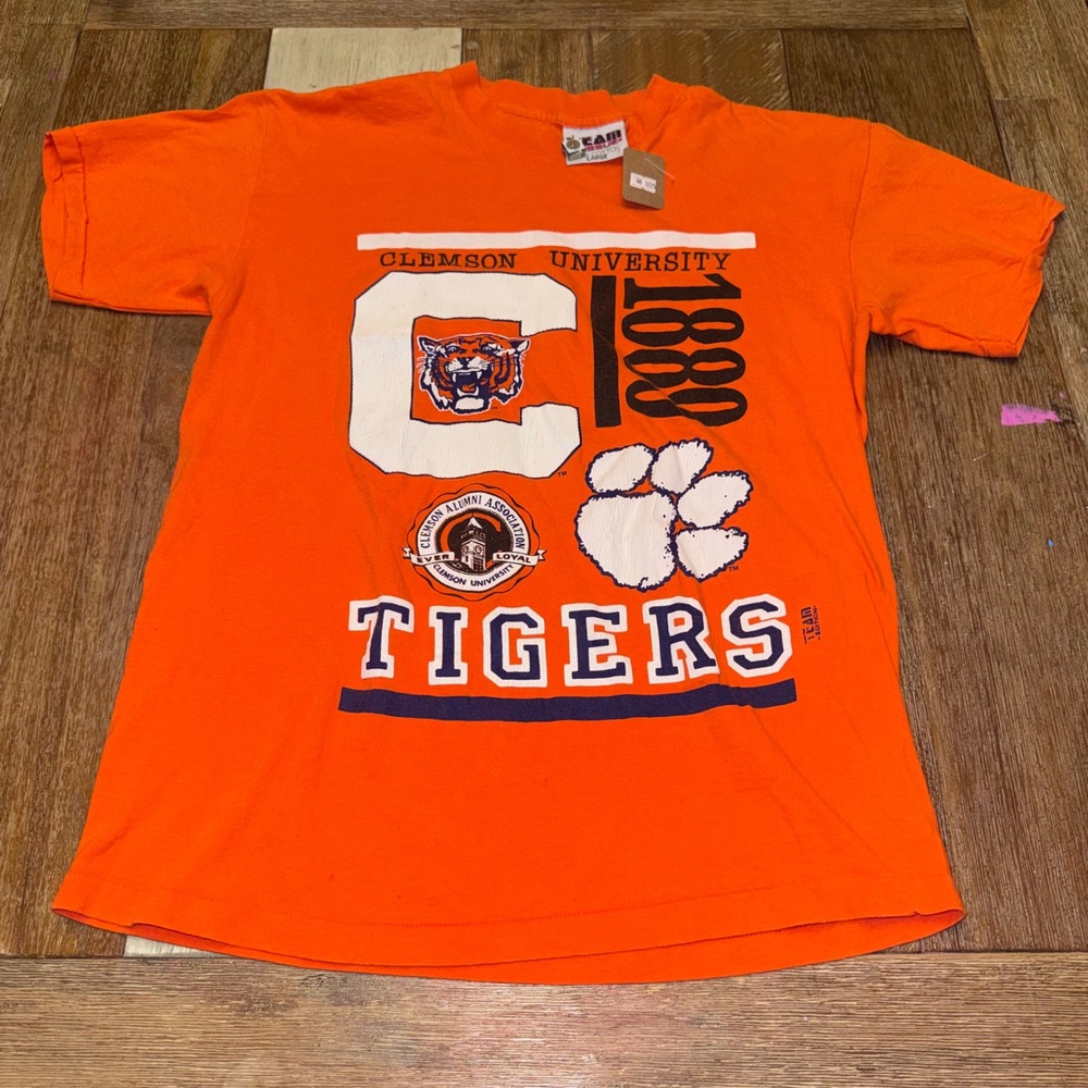 Team Edition Clemson University Tigers Mens Large Orange Excellent Graphic Tee